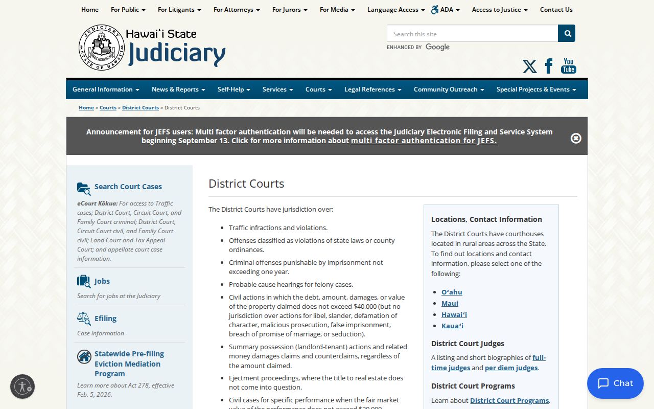 Kauaʻi County District Court docket jurisdiction