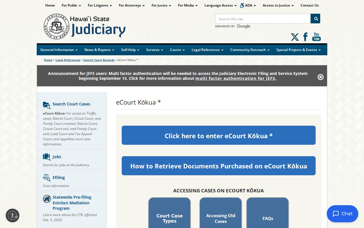 Kauaʻi County court docket access through eCourt Kōkua