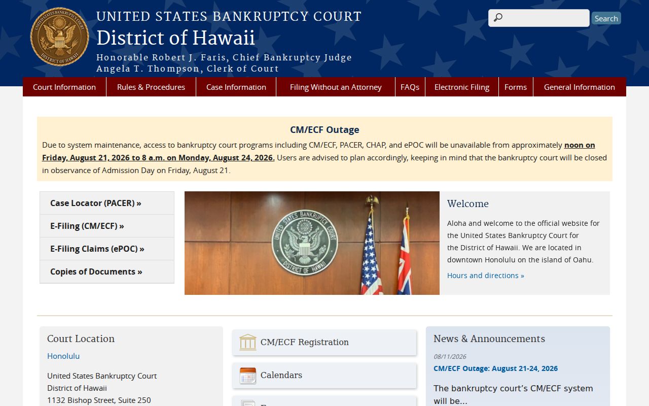 Bankruptcy court records route for Kauaʻi County federal cases