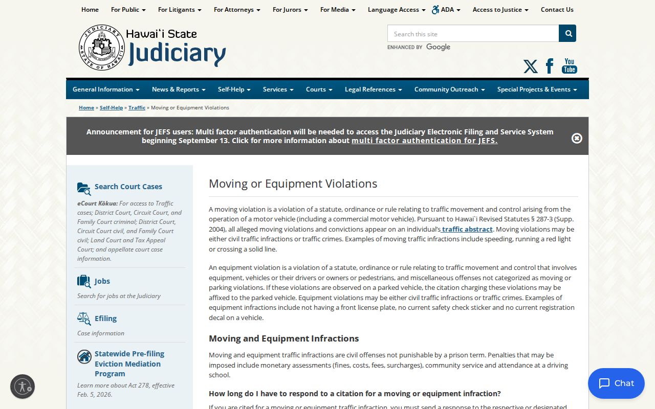 Kauaʻi County traffic court records and citation contest instructions